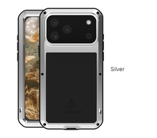 LOVE MEI Heavy Duty Metal Hard Rugged Case Cover for iPhone 17 Pro Max/17 Pro/17