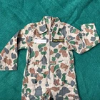 Vintage 1960s 70s Children's Cotton Camo Camouflage Overalls Coveralls sz 5 6 7