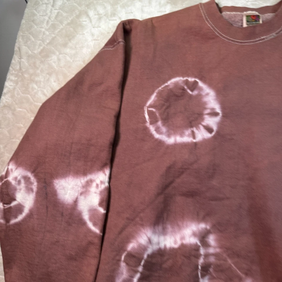 Винтажный 90-х тяжелый Fruit of the Loom супер хлопок галстук краситель пустой толстовка XXL - Изображение 4 из 4