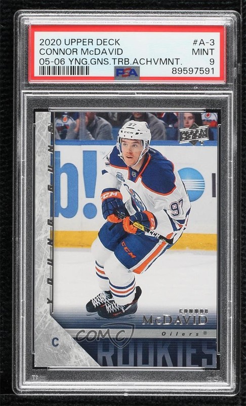2020 Upper Deck 2005-06 Young Guns Tribute Achievements Connor McDavid PSA 9 i9o