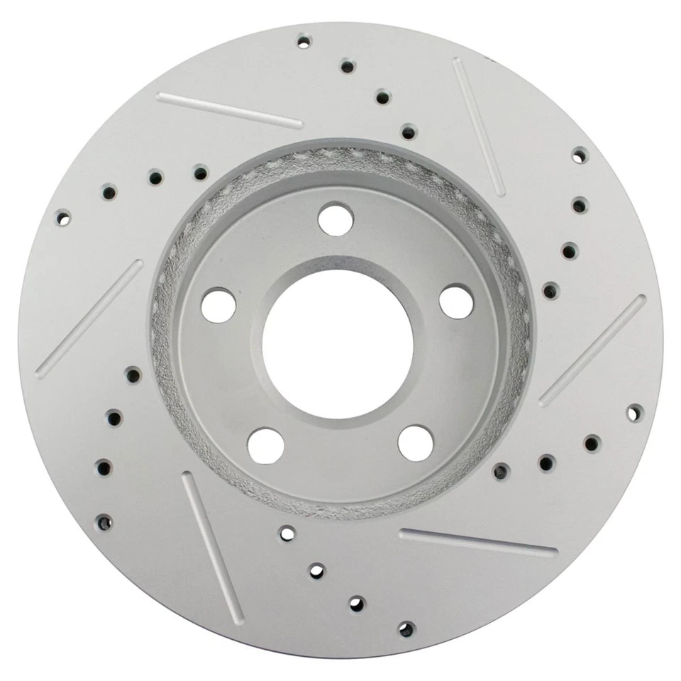 Performance Brake Rotor Drilled Slotted Front Coated Pair for Chevy - Image 3 of 4