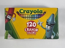Crayola 120ct Box of Crayons With Sharpener Brand New in Sealed Plastic