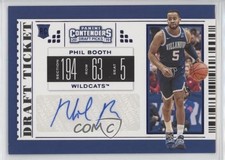 2019 Panini Contenders Draft Picks College Ticket Blue Foil Phil Booth Auto 18bc
