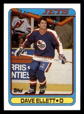  104 Dave Ellett  Jets 1990 Topps Hockey Sports Trading Card 
