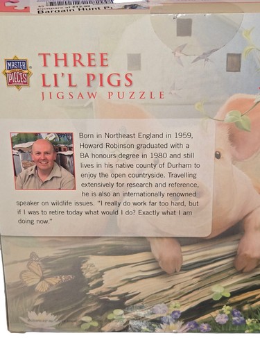 Master Pieces "Three Li'l Pigs" Howard Robinson 1000 Piece Jigsaw Puzzle Sealed - Picture 4 of 10