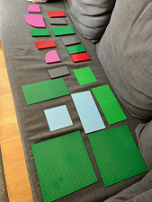 LEGO Baseplate Konvolut   Grün Hellblau Rot ...