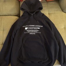 Givenchy Hoodie Sweatshirt Black Oversized Studio Homme Size M Designer Sample