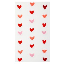 100 Pc Love Hearts Guest Paper Napkins Valentine's Day Red Pink Heart