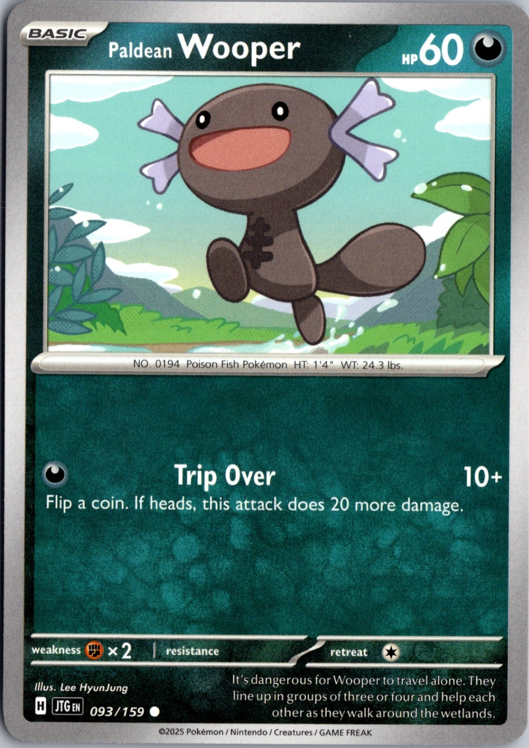 Paldean Wooper Common SV09: Journey Together 093/159 NM