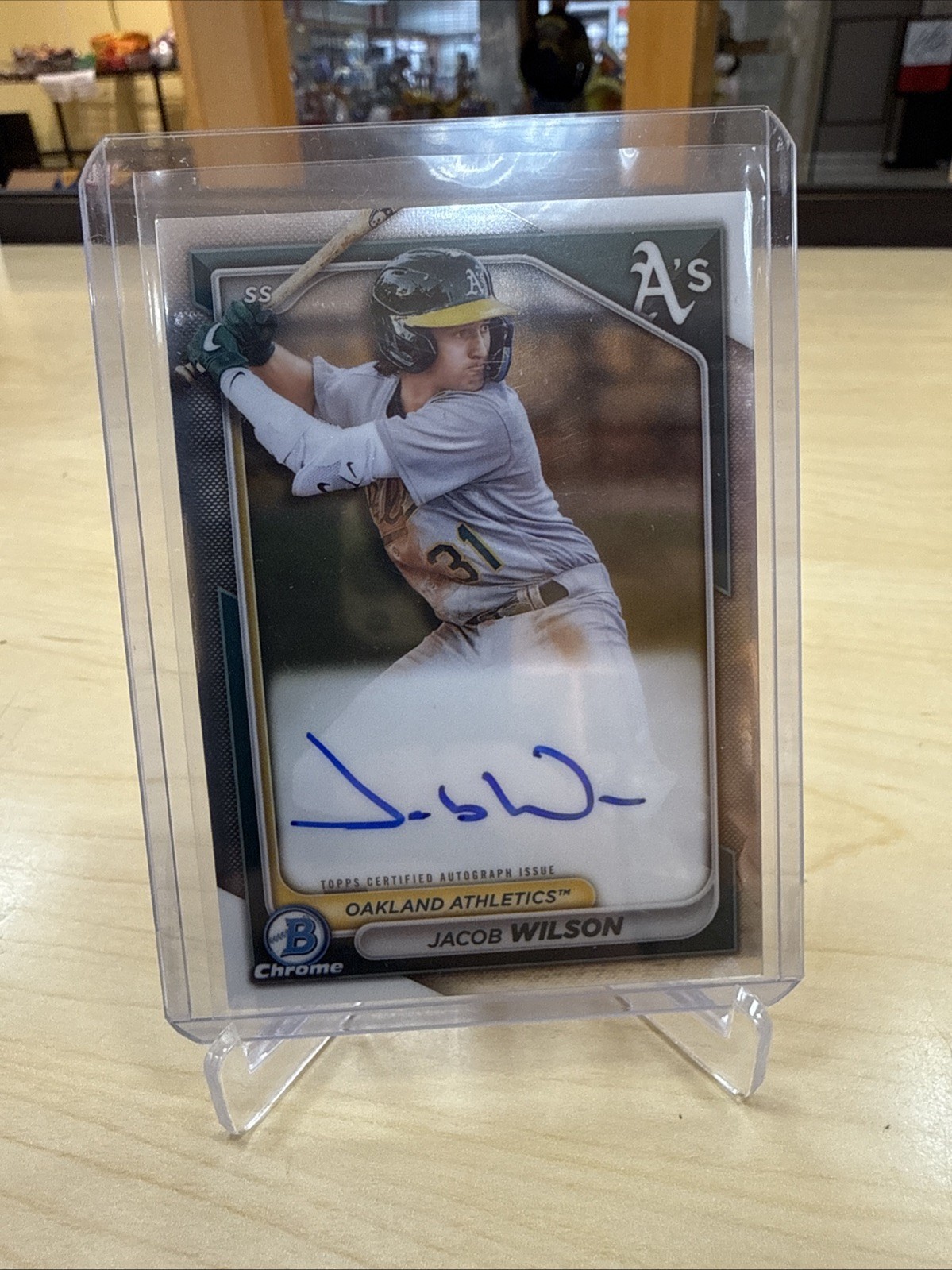2024 Bowman Chrome Prospect Autographs Jacob Wilson Rookie #CPA-JWI Auto