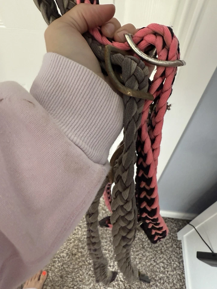 Juego de 2 riendas de juego de cuerda occidental ajustables de nailon - multicolor Foto 4 de 4