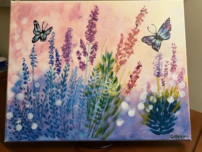 11x14 Acrylic Painting Specialist The Butterfly Garden ''Platinum Edition'' Only 1