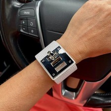 Vintage Wide Leather Cuff Bracelet for Women | Fashion Statement Bangle | Retro