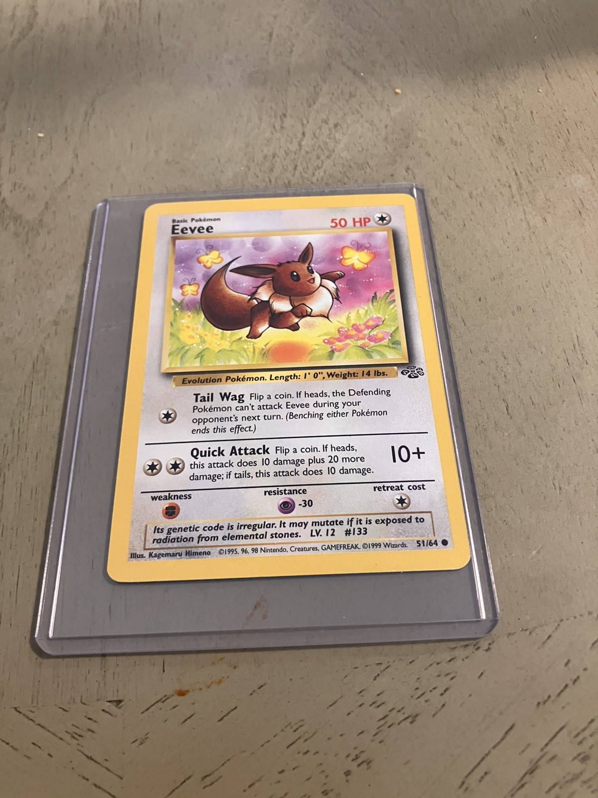 Pokemon Card Eevee 51/64 Jungle Regular