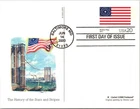 Dr Jim Stamps Fdc 20C Historic 38 Star Flag 1877 4X6 Postcard Fleetwood