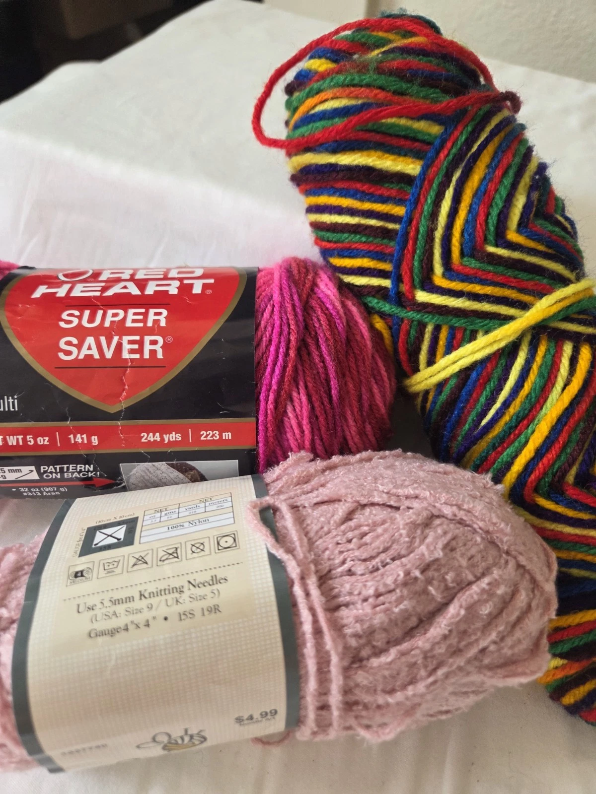 Huge 20+ Skein Yarn Destash Lot Mixed Brands Hobby Lobby Lion Brand Acrylic - product detail image 10