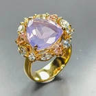 GEM 7 ct+ Natural Lavender Quartz Ring 925 Sterling Silver Size 6.5 /R474202