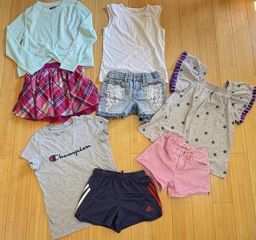 Girls Casual 𝗦tretch Waist Denim Skirt 𝗗rawstring Casual Summer Comfy Washed Long A-line Denim (Blue, 7-8 Years