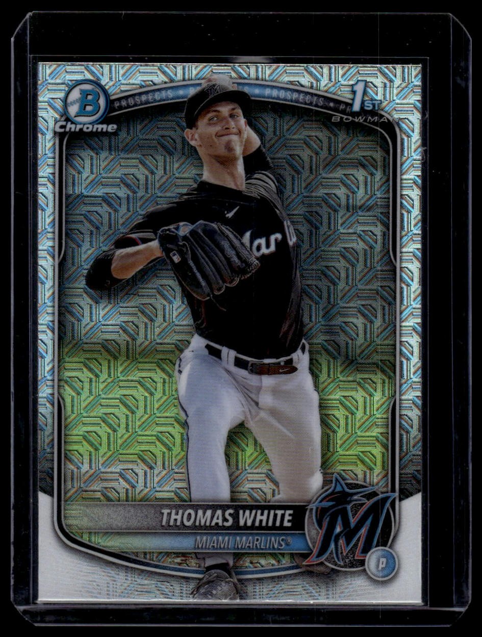 2025 Bowman #BCP-69 Thomas White Chrome Prospects Mojo Refractor