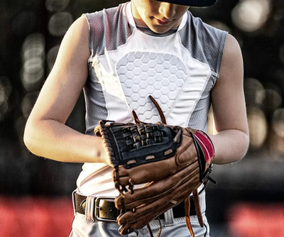 $45 McDavid Hex Sternum Shirt Chest Protection Pad Youth M Mesh Top Baseball