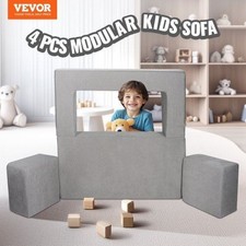 Kids Couch 4Pcs Modular Kids Play Couch Toddler Couch Sofa Bed Kids Chair