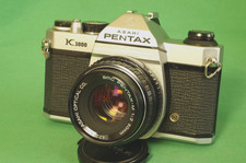 PENTAX K1000 35mm SLR Film Camera with SMC-M 50mm f/2.0 lens New seals