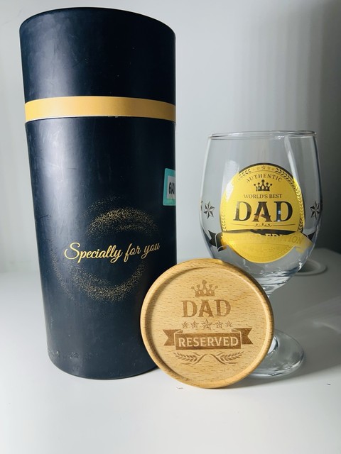 Best DAD Ever Engraved Pint Beer Glass — Personal Creations