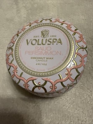 Voluspa Saijo Persimmon 4oz. Mini Tin Coconut Wax Candle