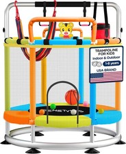 Kids Indoor and Outdoor Trampoline 60 Inch with Safety Handles ASTM Tested