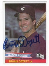 BRIAN DAYETT 1984 DONRUSS AUTOGRAPHED SIGNED # 45 NEW YORK YANKEES