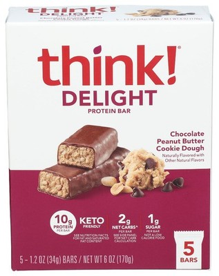 Think! Bar Chocolate Peanut Butter Cake 5 pc 6 oz Pack of 6