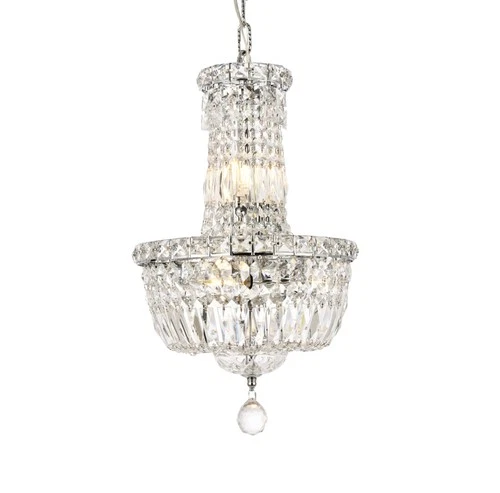 Elegant Lighting Tranquil 12" 6 Light Royal Crystal Chandelier - Picture 1 of 9