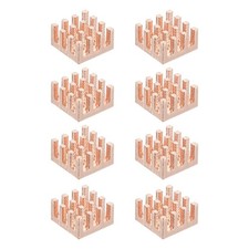 8 Pcs Copper Heatsink 9x9x5mm, Heat Sink Cooler Radiator for Raspberry Pi