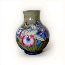 Beautiful Vintage Moorcroft Orchid and Spring Flowers Vase