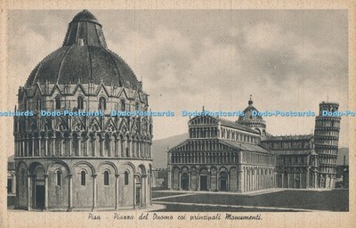 R017359 Pisa Piazza del Duomo coi Principali Monumenti Cesare Capello