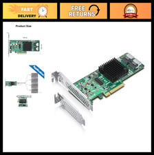 6Gb/s SAS RAID Controller Card, PCIe 2.0, LSI 2008 Chip, Dual SFF-8087 Ports
