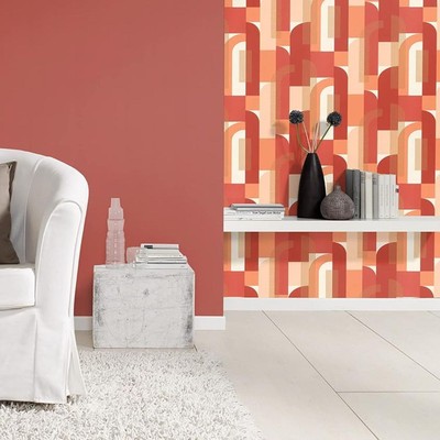 Orange Geometrische Tapete Rasch Modern Abstrakt Kleister The Wall Vlies