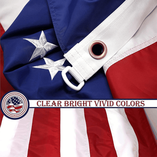 Bandiera americana USA 6x10FT 5 confezioni nylon ricamato - Foto 6 di 7