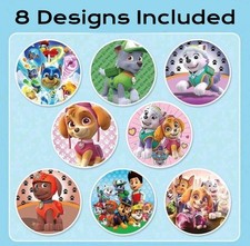100 PAW PATROL ASSORTED 1" STICKERS LABELS SEALS PARTY FAVOR GIFT MOVIE NICK