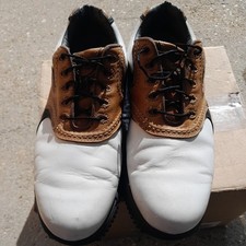 Footjoy Contour Series Mens 10 W White & Brow...