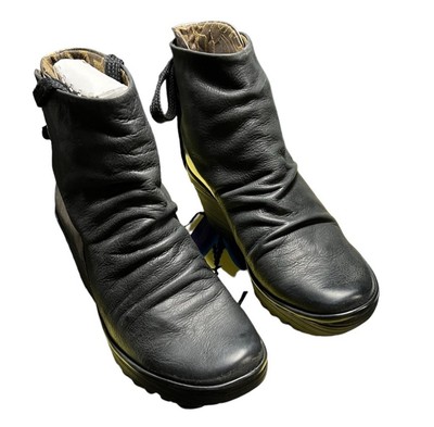 Fly London Yama Black and Anthracite Silver Women s Size 7
