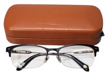 Fossil Eyeglass Frames Oval Half Rim Black/Gold/Blue FOS 6078 0006 52-17 130