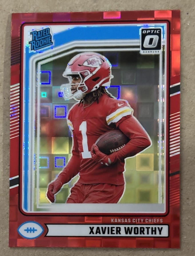 2024 DONRUSS OPTIC PREVIEW RED PANDORA #398 XAVIER WORTHY RC