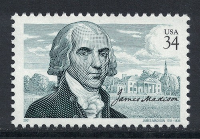 #ad #ad Scott 3545 James Madison 4th US President MNH 34c 2001 unused mint stamp $1.19