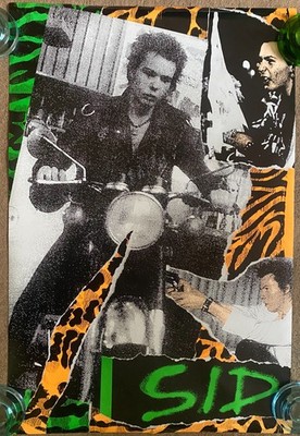Orig PUNK - SID VICIOUS Poster - 10th Anniversary of his Death - 1989 - Mint