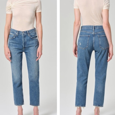 AGolde 26x26 Riley crop High-Rise Straight 0977 Jeans Endless wash