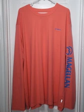 Magellan Men's 4XL Shirt Fish Gear Mag Wick Fishing Shirt Coral Pink Long Sleeve