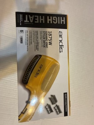 Andis 1875W Ceramic Ionic Styler Hair Dryer with 3 Styling Attachments Gold Mode