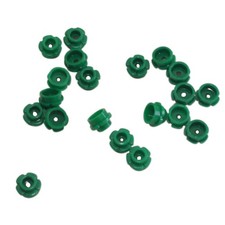 20 NEW LEGO Plate, Round 1 x 1 with Flower Edge 5 Petals Green