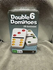CARDINAL 28 DOUBLE SIX DOMINOES IN COLOR NEW IN COLLECTORS TIN